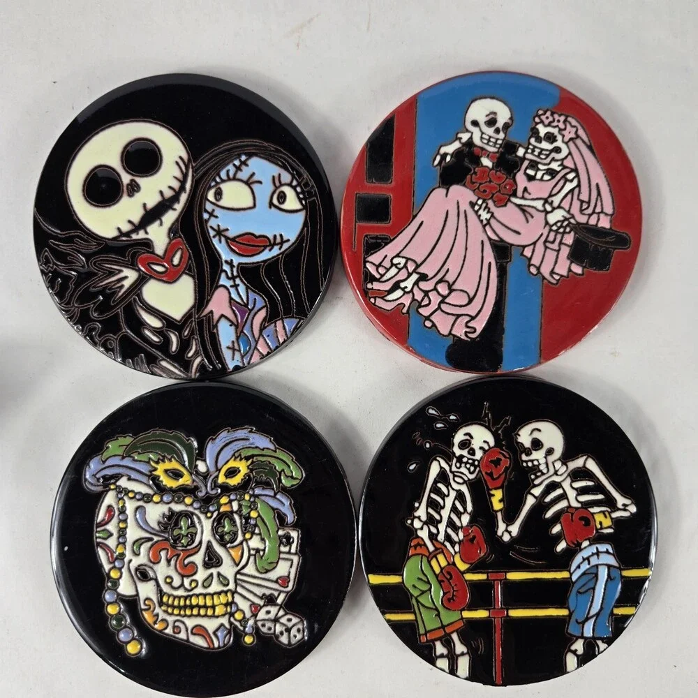 Set Of 4 Talavera Coaster Hand Painted Mexican Tile Drink Pads